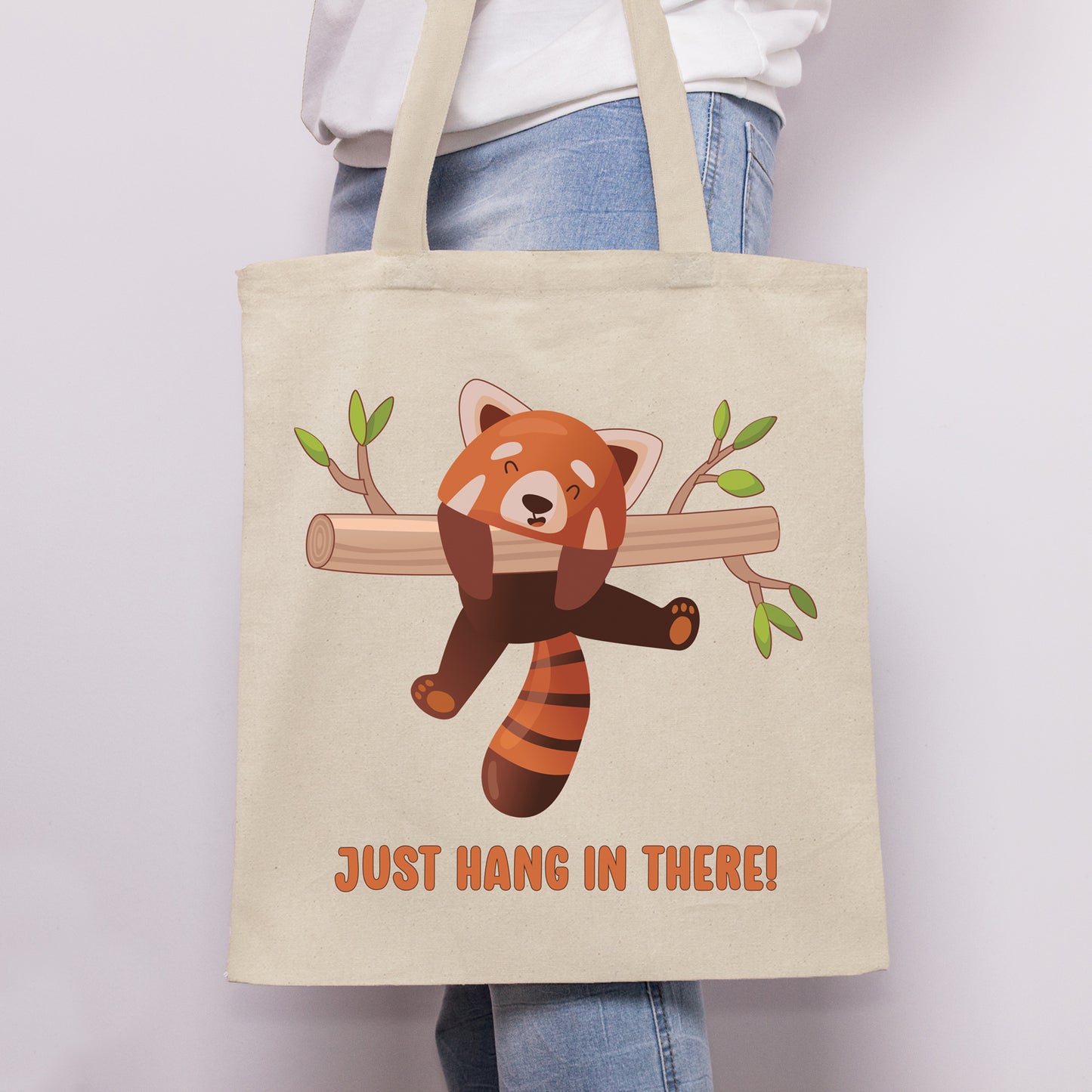 Just Hang In There - Cute Red Panda Gift Tote Bag