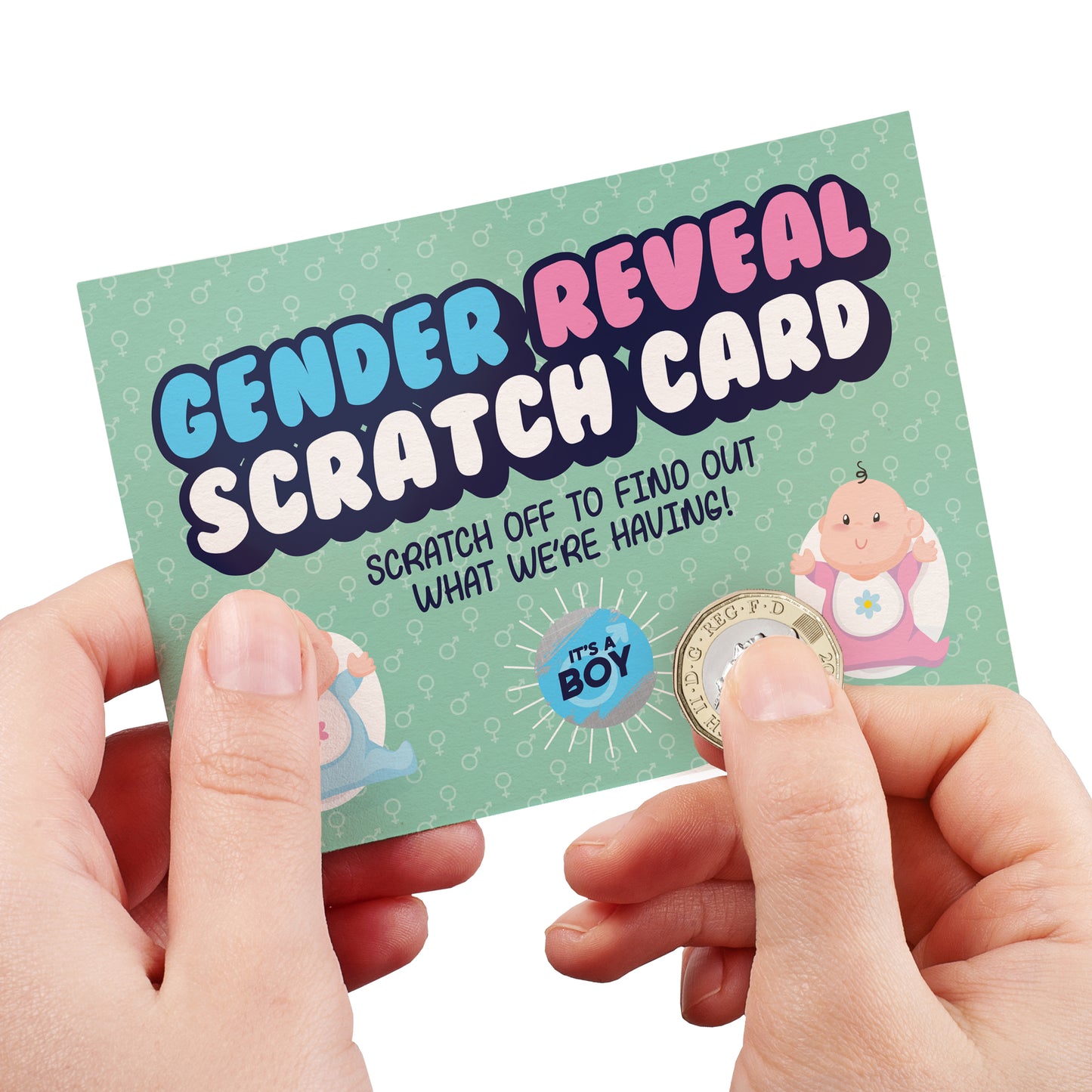 Bubbly Boy Baby Gender Reveal - A6 Scratch Card