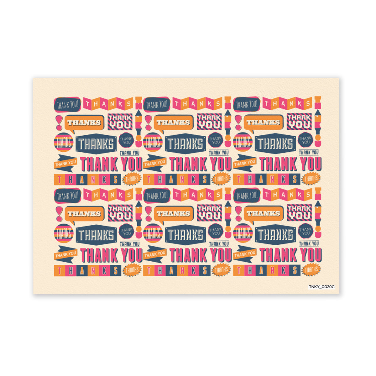 Pack of 20 Thank You Cards Thankyou Postcards Notes Pads Adults Mens Ladies