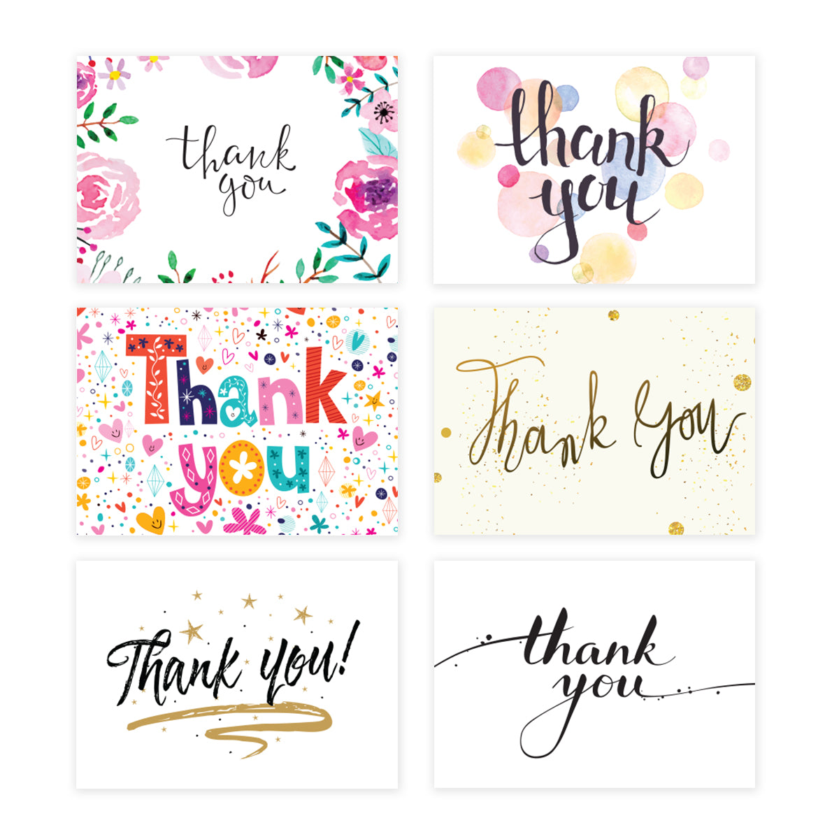 Pack of 20 Thank You Cards Thankyou Postcards Notes Pads Adults Mens Ladies