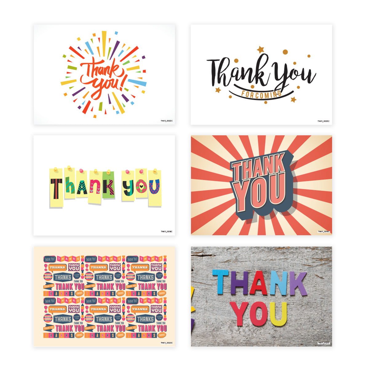 Pack of 20 Thank You Cards Thankyou Postcards Notes Pads Adults Mens Ladies