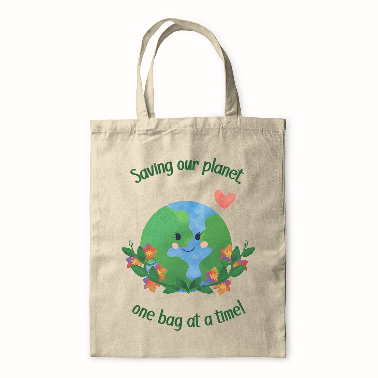 Saving Our Planet Earth, One Bag At A Time - Cute Eco Gift Tote Bag