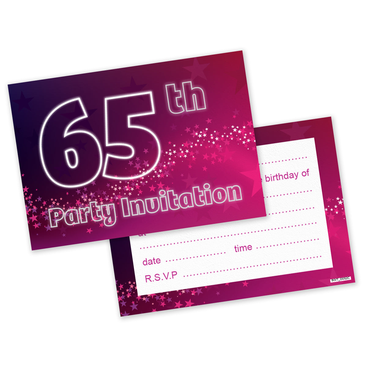 Pink Or Blue Sparkle 18th 16th 30th 40th 50th 60th 65th 70th 80th Birthday Party Invites - Pack of 20