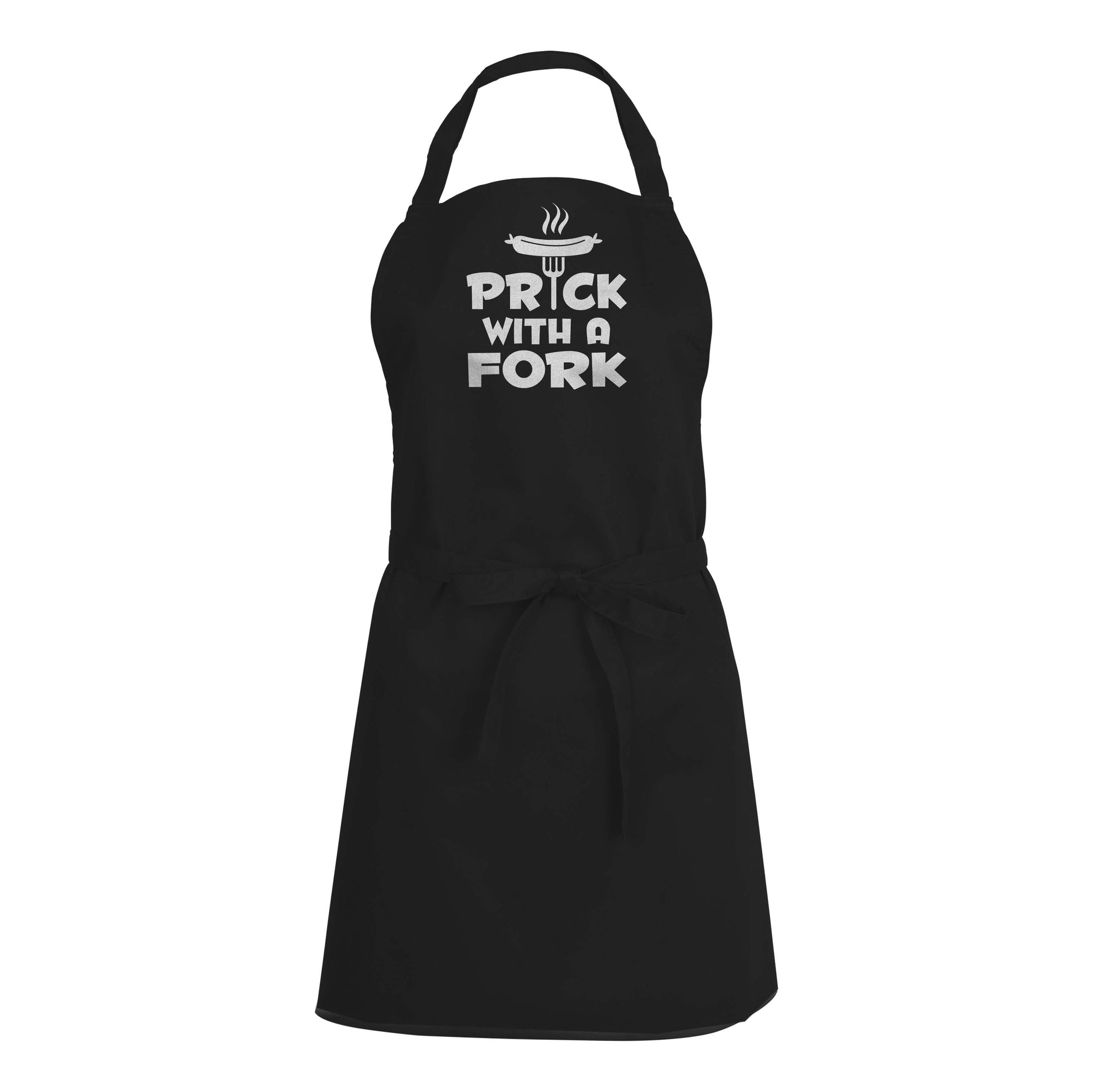 Mens/Womens Prick With A Fork - Black Apron
