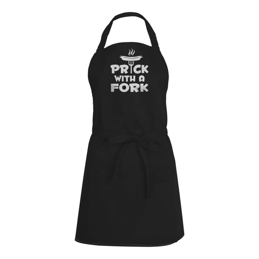 Mens/Womens Prick With A Fork - Black Apron