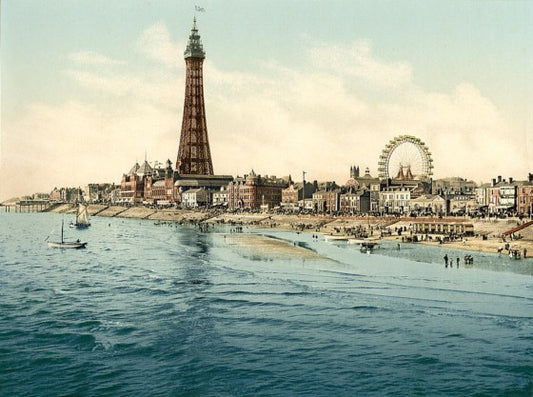 Blackpool 2 Seaside Scenes Print Poster A1 A2 A3 A4