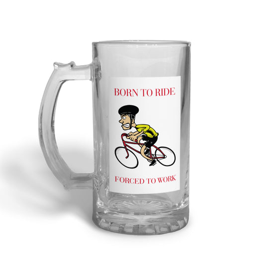 Born to Ride Father's Day - Glass Beer Stein