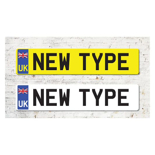 2 X New UK Car Reg- Number Plate Stickers - United Kingdom Union Jack Flag for Travel Abroad, Front & Rear