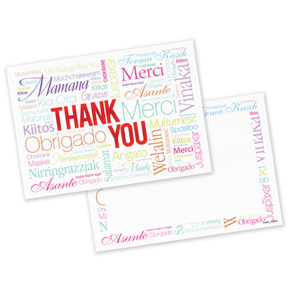 Pack of 20 Thank You Cards Thankyou Postcards Notes Pads Adults Mens Ladies