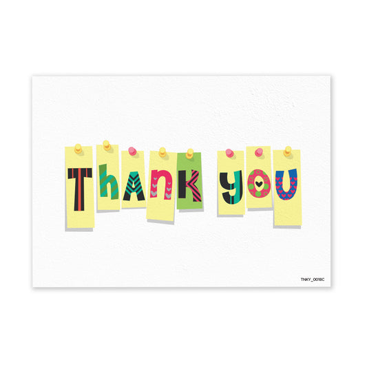 Pack of 20 Thank You Cards Thankyou Postcards Notes Pads Adults Mens Ladies