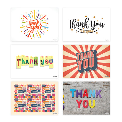 Pack of 20 Thank You Cards Thankyou Postcards Notes Pads Adults Mens Ladies